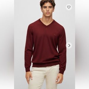BOSS V-NECK SWEATER IN WOOL